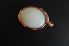 Anhänger La Luna sehr groß und schwer Silber 925 rosevergoldet Maiglöckchen