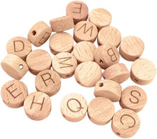 Holzbuchstaben Deko 52 Stück