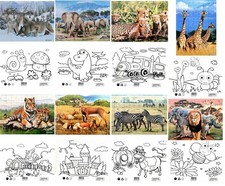 Puzzle Kinderpuzzle Tiere Tiger Löwe Wolf Giraffe Elefant Hirsch Zebra Waldtiere