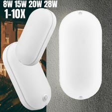 LED Feuchtraumleuchte Ovalleuchte Mit Bewegungsmelder Wandlampe Kellerleuchte DE