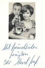 Maxl Graf Autogramm signed 10x15 cm Karteikarte mit Magazinbild