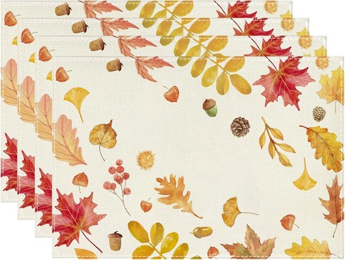 Ahornblätter herbst platzsets - ahornblätter,