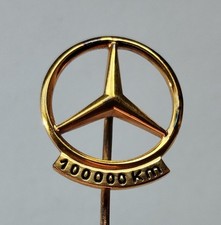 Alte Anstecknadel Mercedes 100000 km  |  835 SILBER