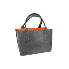 Gilde Filztasche Filz Tasche Colorful Shopper grau orange 30x22x22