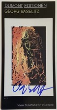 Georg Baselitz signiert original Kunst Karte orig. Unterschrift Autogramm signed