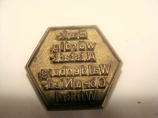 Alter Siegel     Bank würdig