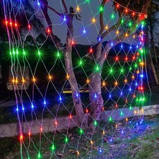 LED Lichternetz 2x2m 6x4m Weihnachten Lichtervorhang Lichterkette Außen Xmas