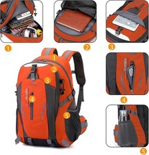 40L Herren Rucksack Wasserdicht Freizeit Sport Arbeit Reise Laptop Schulrucksack