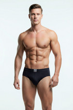 3/6/9/12 Herren Slips Schwarz