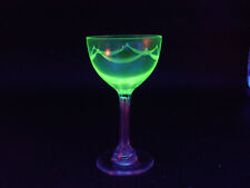 Uranglas  Weinglas  Jugendstil Glas  Mundgeblasen Glaskunst Hohlfuß Facetten