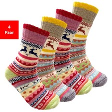 Norweger Socken Damen 4 Paar