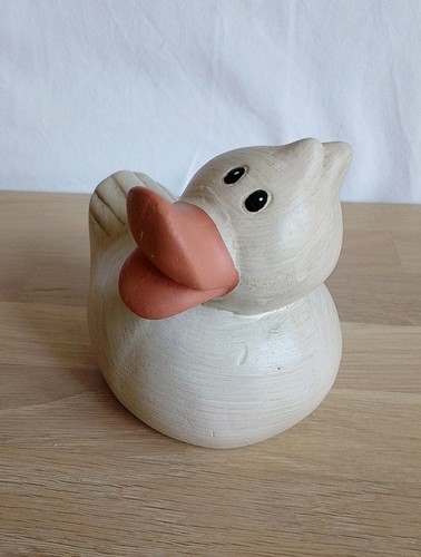 Keramikfigur ente schwimmend - keramikfigur,
