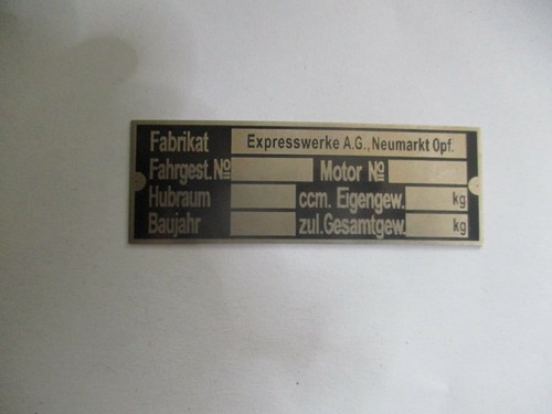 Typenschild schild express - schild,