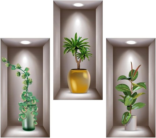 Wandsticker vase wandtattoo - 3d,