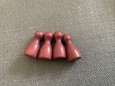 4 Stück Spielfiguren Holz violett-Mensch-Ärgere-Dich-Nicht-Brettspiele-Ersatz