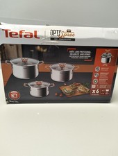Tefal Optispace 3-teiliges Kochtopf-Set 18/20/24 cm + 3 Deckel, induktionsgeeig