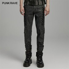 PUNK Rave Men Cyberpunk  Black