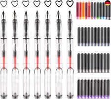 7 Stück Kalligraphie Füller Set,Kaligraphiestifte Set Anfänger mit 42 Ti