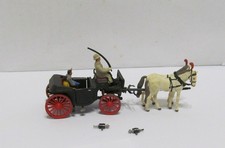 Preiser Spur H0, Kutsche mit Pferden und Menschen, XZ0096X