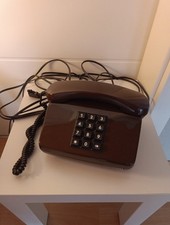 Telefon retro braun Post 80er TAE Tasten vintage