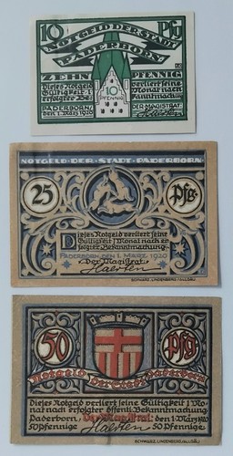 Notgeldscheine der stadt - notgeldscheine,