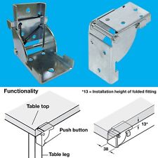 2x Faltbar Stahlträger für 38 x 38mm Bein, Verwandelt Sich Regal Zu Tische &