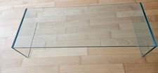 TV-Aufsatz klares Hartglas LxBxH 90x35x20 cm, handgefertigt