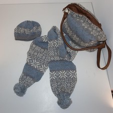 Damen Handtasche "BIAGGIN" Charles Vögele Shopper mit Schal + Mütze -strick-