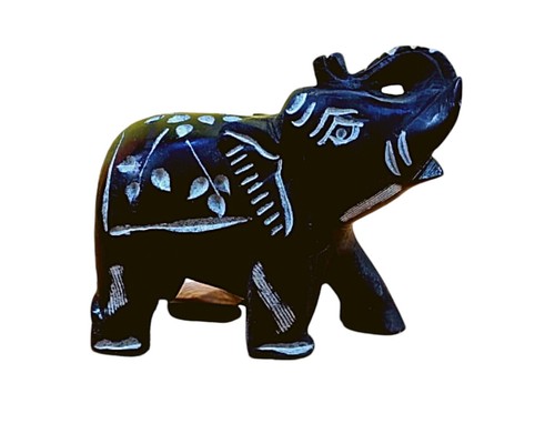 6cm schwarz speckstein - schwarz,