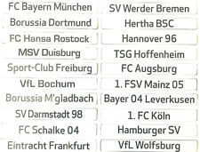 Magnet Schriftzug - AMBALLCOM verschiedene Vereine - Bundesliga - 2. 3. Liga RL