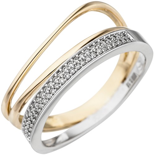 Damenring 585 weißgold mit - 585,