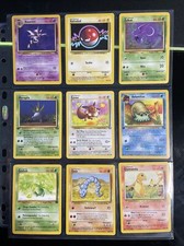 Pokemon Karten Sammlung 9 Karten Base Set mit 1.Edition 1999  