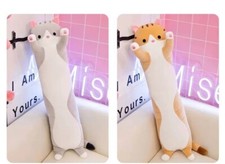 Langes katze plüschkissen - katze,