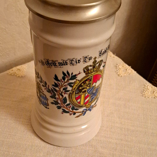 Porzellan bierkrug mit - porzellan-bierkrug,
