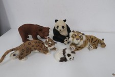 Fell Tier Sammlung -  Konvolut -  Braunbär - Pandabär - Tiger - Panther