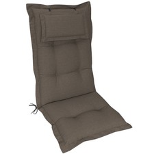 Herlag Hochlehner Auflage AVA 123x50x9 cm Taupe | Gartenstuhlauflage extra dick
