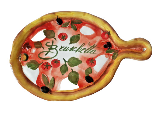 Keramik pizzateller platte - keramik, pizzateller-
