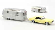 Modellauto Auto Maßstab 1:43 Norev Ford MUSTANG + Airstream Wohnwagen diecast