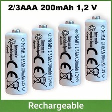 4x 2/3AAA Akku 200 mAh 1,2 V