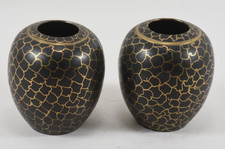 2x China Mini-Vasen Metall