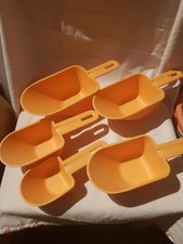 Tupperware Messlöffel Schaufeln  5 Tlg. ... 50ml bis 250ml Orange Neuwertig 
