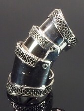 Gelenkring Gliederring Ring Ritter Ritterrüstung beweglich 925 Silber; K59 43