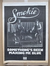 SMOKIE SOMETHING'S BEEN MAKING ME BLUE POSTER SIZED original music press advert 