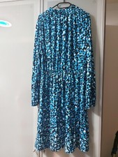 Taifun Kleid Langarm Blau