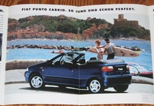 1994 Fiat Punto Cabrio Prospekt brochure n 124 126 127 128 130 131 500 Tipo Uno