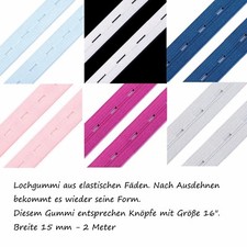 1-10 Meter Gummiband Lochgummi