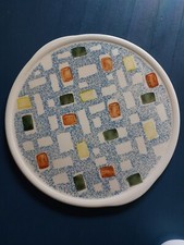 Limburger Dom-Keramik Tortenplatte / Rockabilly Kuchenplatte 50er-Jahre 30 cm