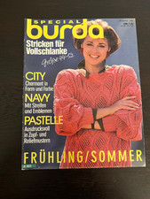 Burda Moden  Zeitschrift + Arbeitsanleitung "Stricken für Vollschlanke  1/1988"