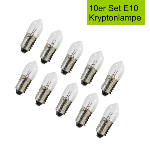 10er set kryptonlampe - set,