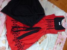 SKANDAL Origin Dirndl TrachtenDirndl Gr.  34 rot/schwarz Schürze Schmuck NEU!